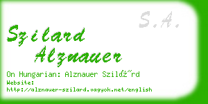 szilard alznauer business card
